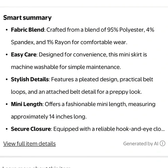 No Boundaries Pleated Mini Skirt, Women's, mid rise - Picture 4 of 6